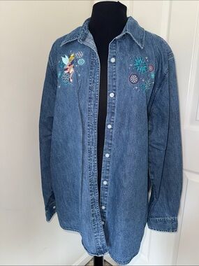Disney Tinkerbell Denim Button-Up